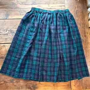 ALFRED DUNNER Vintage pleaded plaid skirt